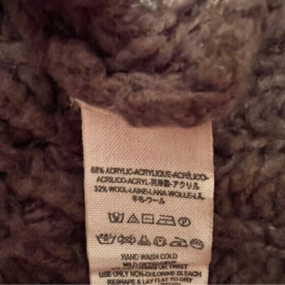 Free People  *Crashing Waves Pullover Sweater Brown Knit Relaxed Womens  Small - Picture 5 of 13